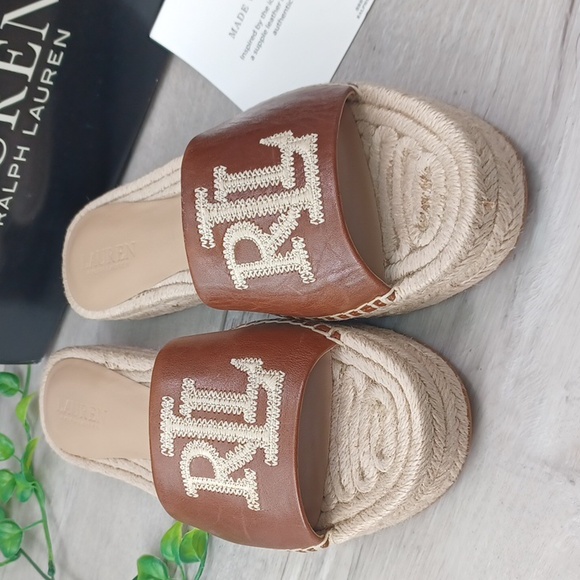 Ralph Lauren Polly Logo Espadrille NIB - Picture 2 of 10